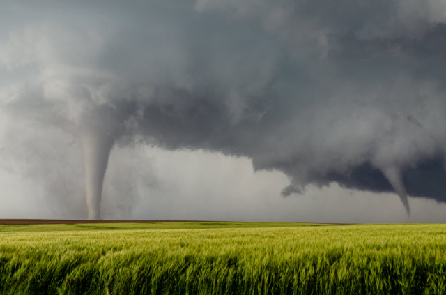 Difference Between a Cyclone and a Tornado - Two Tornadoes in the Midwestern USA
