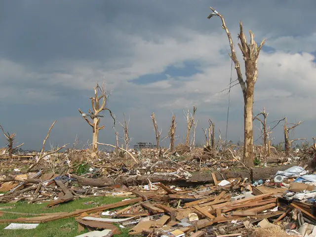 Devastation in the aftermath of the Joplin, Missouri Tornado