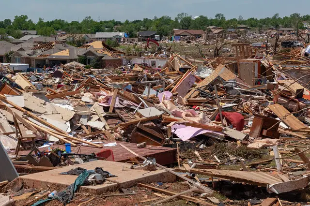 Photograph of Tornado Damage and Destruction